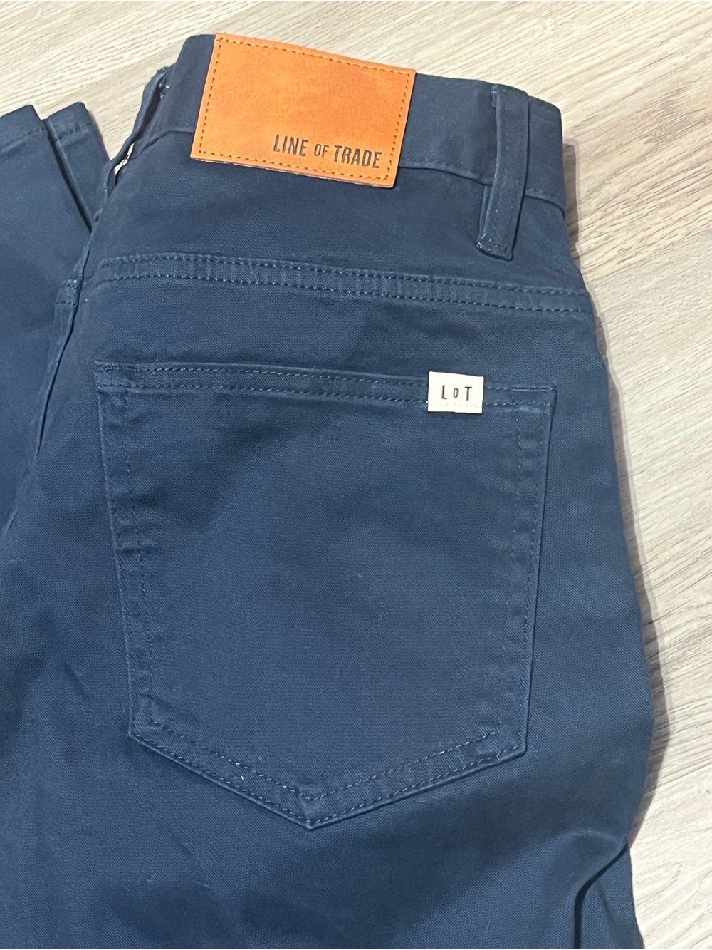 Line Of Trade Pants Mens 30x33 Blue Canvas Chino Workwear Straight Leg